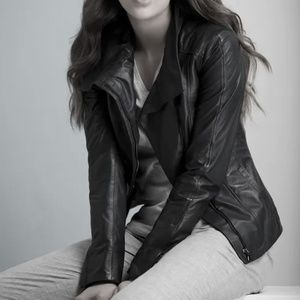 Danier Leather Jacket - Asymmetrical Zip Front